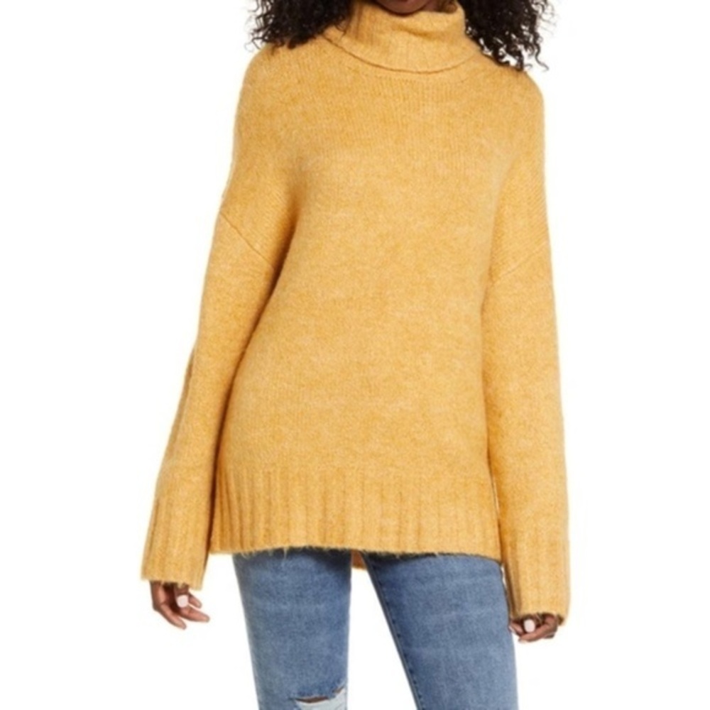 Vero Moda Berko Turtleneck Pullover Sweater In Sunflower Yellow Size XS NWT